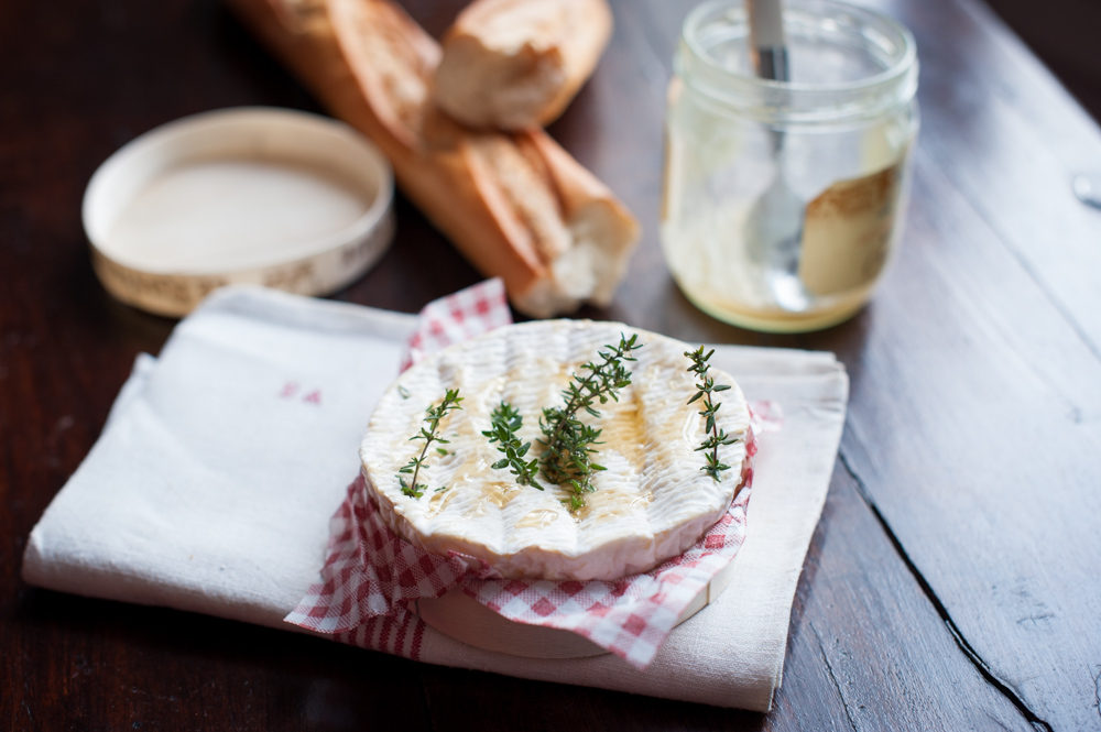 Really Easy Baked Camembert Fondue with Thyme and Honey